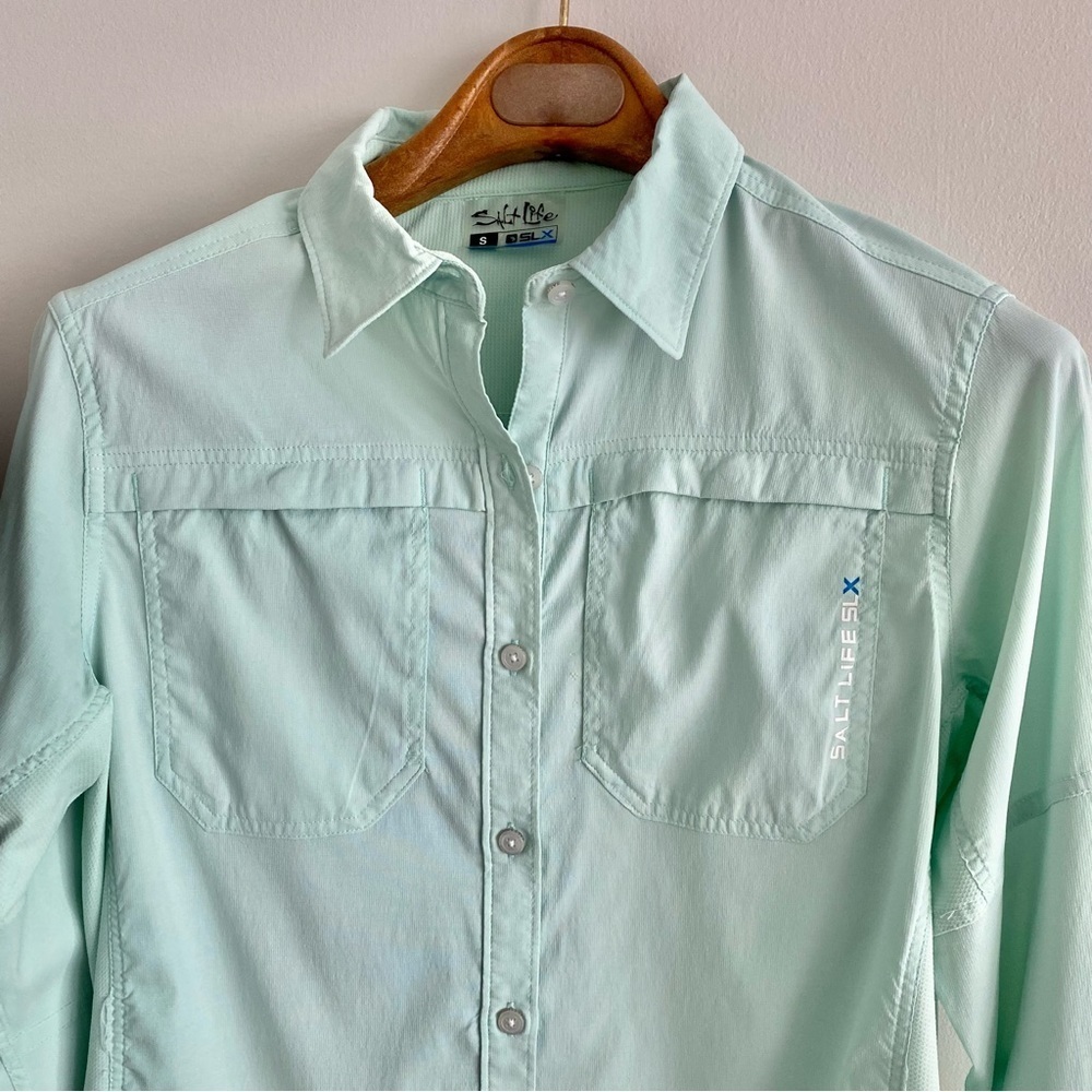 Salt Life UPF 30 Long Sleeve Buttoned Shirt Size Small - Picture 2 of 7